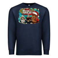 Navy small town christmas Premium Sweatshirt - CowGirlArtShop