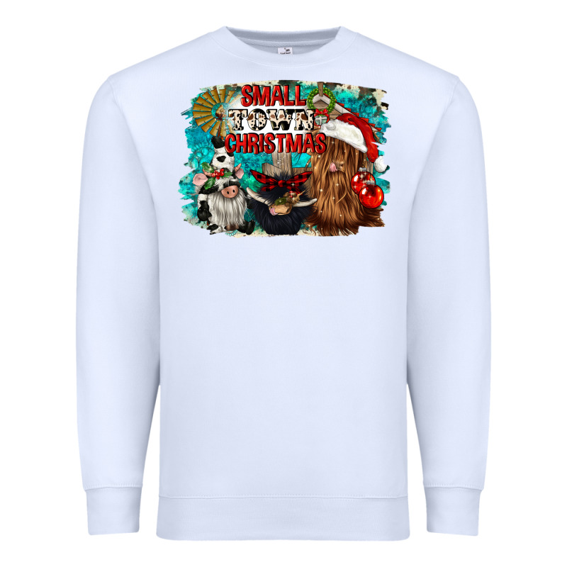 Small Town Christmas Premium Sweatshirt by CowGirlArtShop | Teevron
