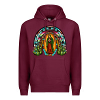 Burgundy our lady of guadalupe rainbow Premium Hoodie - JahusDesignShop