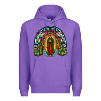 Purple our lady of guadalupe rainbow Premium Hoodie - JahusDesignShop