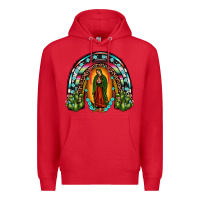Red our lady of guadalupe rainbow Premium Hoodie - JahusDesignShop