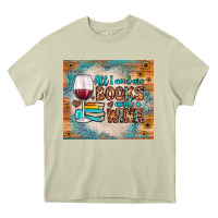 Mossy all i need are books and wine Heavy Core Tee - JahusDesignShop