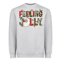 Heather Grey Feeling Jolly Heavyweight Sweatshirt - NancyCooperArtShop