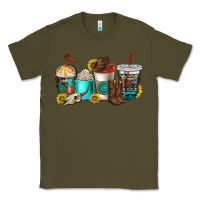 Army Green western coffee cups Classic Tee - NancyCooperArtShop