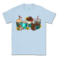 Dusty Blue western coffee cups Classic Tee - NancyCooperArtShop