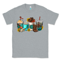 Heather Grey western coffee cups Classic Tee - NancyCooperArtShop