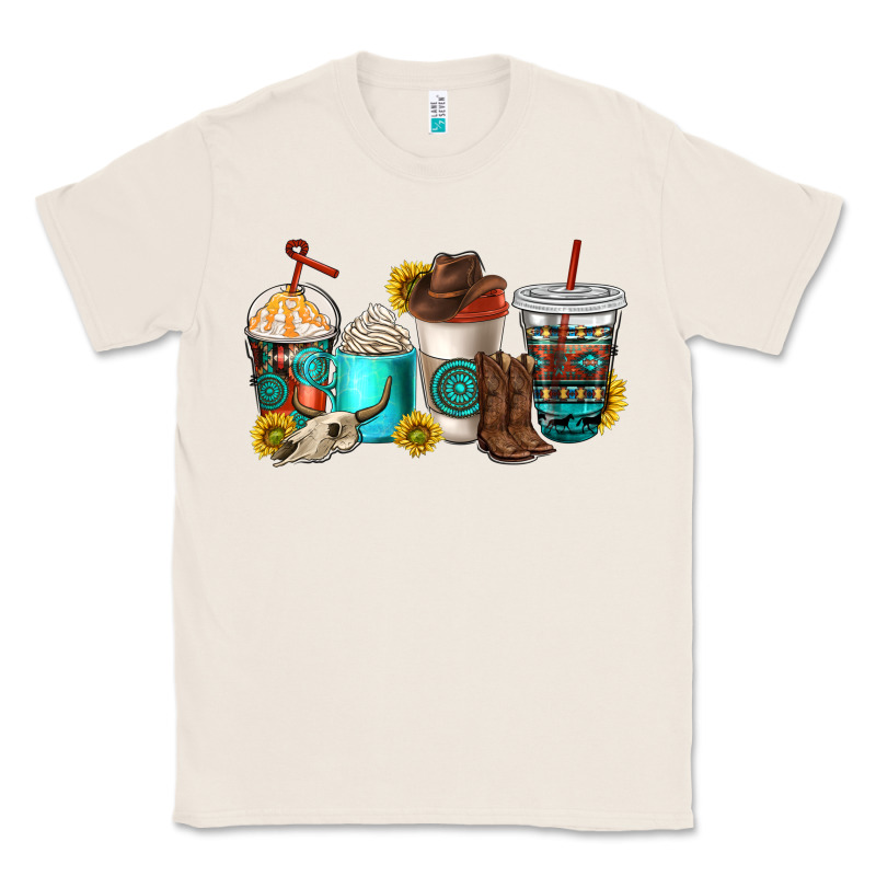 Western Coffee Cups Classic Tee by NancyCooperArtShop | Teevron