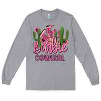 Heather Grey barbie cowgirl Long Sleeve Tee - MaliasSmallBusiness