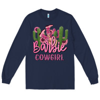 Navy barbie cowgirl Long Sleeve Tee - MaliasSmallBusiness