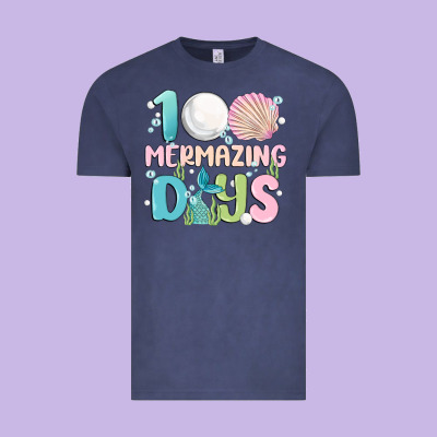100 Mermazing Days Vintage Tee Designed By Maliassmallbusiness