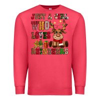 Cardinal just a girl who loves reindeers Premium Sweatshirt - CowGirlArtShop