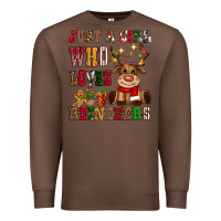 Chestnut just a girl who loves reindeers Premium Sweatshirt - CowGirlArtShop