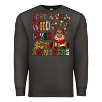 Smoke just a girl who loves reindeers Premium Sweatshirt - CowGirlArtShop