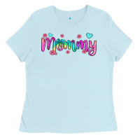 Baby Blue mommy Ladies Tee - JahusDesignShop