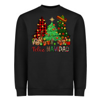 Black Feliz Navidad Heavyweight Sweatshirt - NancyCooperArtShop