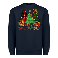 Navy Feliz Navidad Heavyweight Sweatshirt - NancyCooperArtShop
