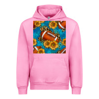 Fuchsia Pink american football with leopard Urban Hoodie - BundleAndBundleShop