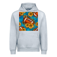 Heather Grey american football with leopard Urban Hoodie - BundleAndBundleShop