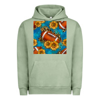 Pigment Oil Green american football with leopard Urban Hoodie - BundleAndBundleShop