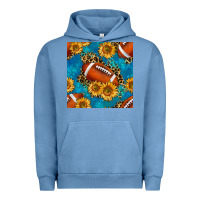Pigment Pebble Blue american football with leopard Urban Hoodie - BundleAndBundleShop