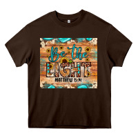 Chocolate Brown be the light matthew 5 14 Heavy Core Tee - JahusDesignShop