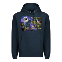 Navy something wicked this way comes Premium Hoodie - CowGirlArtShop