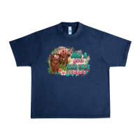 Navy just a girl who loves cows Urban Heavy Tee - MaliasSmallBusiness