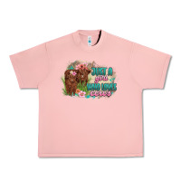 Salmon just a girl who loves cows Urban Heavy Tee - MaliasSmallBusiness