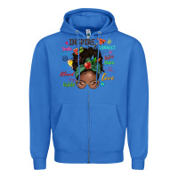 True Royal afro messy bun teach inspire love teacher blessed Zipper Hoodie - NancyCooperArtShop
