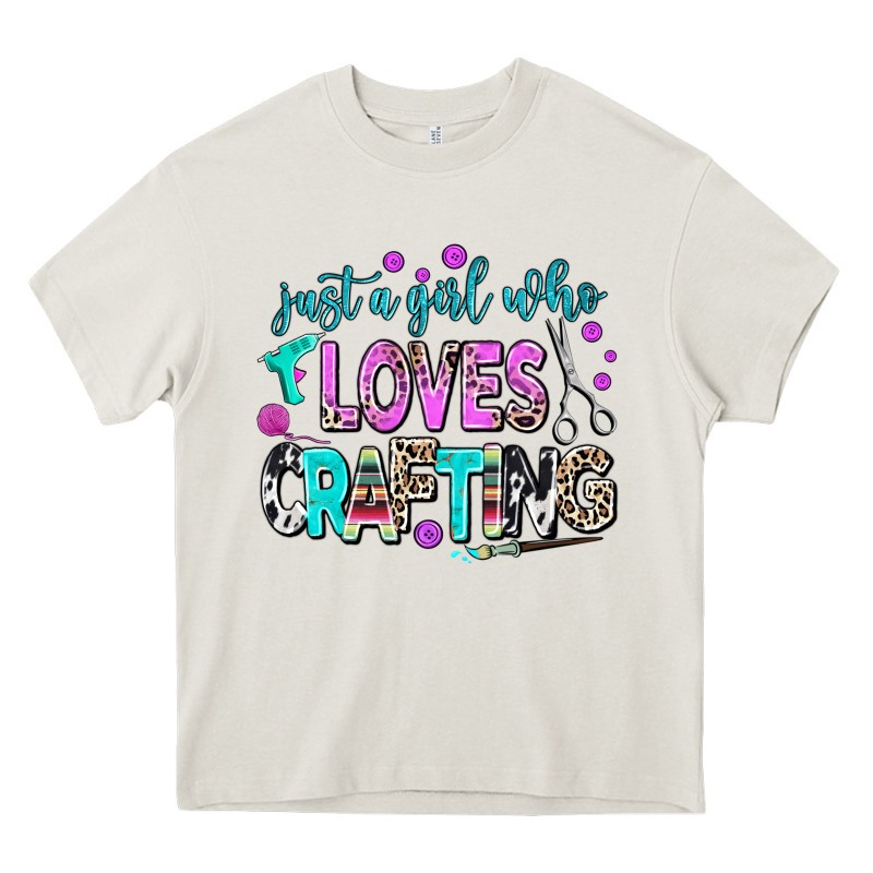 Just A Girl Who Loves Crafting Heavy Core Tee by AdoDesignShop | Teevron