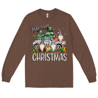 Chestnut merry christmas gnomes truck Long Sleeve Tee - MaliasSmallBusiness