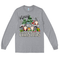 Heather Grey merry christmas gnomes truck Long Sleeve Tee - MaliasSmallBusiness