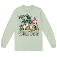 Matcha merry christmas gnomes truck Long Sleeve Tee - MaliasSmallBusiness