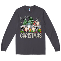 Smoke merry christmas gnomes truck Long Sleeve Tee - MaliasSmallBusiness