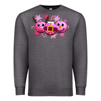 Charcoal Heather pink christmas Premium Sweatshirt - CowGirlArtShop