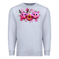Heather Grey pink christmas Premium Sweatshirt - CowGirlArtShop