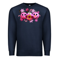 Navy pink christmas Premium Sweatshirt - CowGirlArtShop