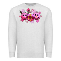 Oatmeal Heather pink christmas Premium Sweatshirt - CowGirlArtShop
