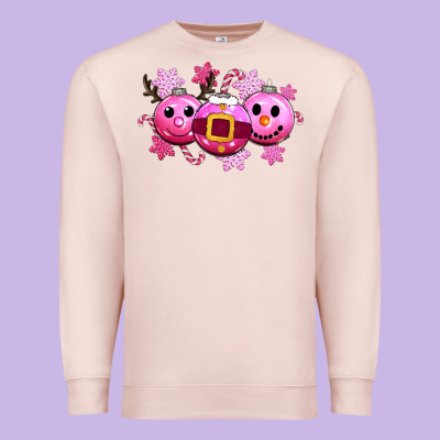 Pink Christmas Premium Sweatshirt Designed By Cowgirlartshop