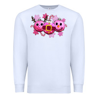 White pink christmas Premium Sweatshirt - CowGirlArtShop