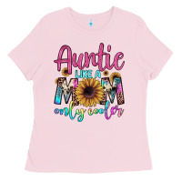Bubblegum Pink auntie like a mom Ladies Tee - JahusDesignShop