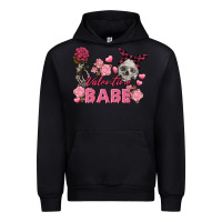 Black Valentine Babe Valentine's Day Skull Urban Hoodie - FaDigitalArtStudio