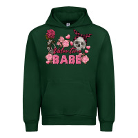 Forest Green Valentine Babe Valentine's Day Skull Urban Hoodie - FaDigitalArtStudio