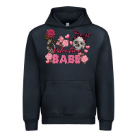 Navy Valentine Babe Valentine's Day Skull Urban Hoodie - FaDigitalArtStudio
