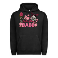 Pigment Black Valentine Babe Valentine's Day Skull Urban Hoodie - FaDigitalArtStudio