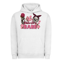 Pigment Lunar Rock Valentine Babe Valentine's Day Skull Urban Hoodie - FaDigitalArtStudio