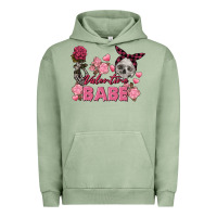 Pigment Oil Green Valentine Babe Valentine's Day Skull Urban Hoodie - FaDigitalArtStudio