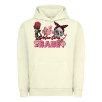 Pigment Pistachio Valentine Babe Valentine's Day Skull Urban Hoodie - FaDigitalArtStudio