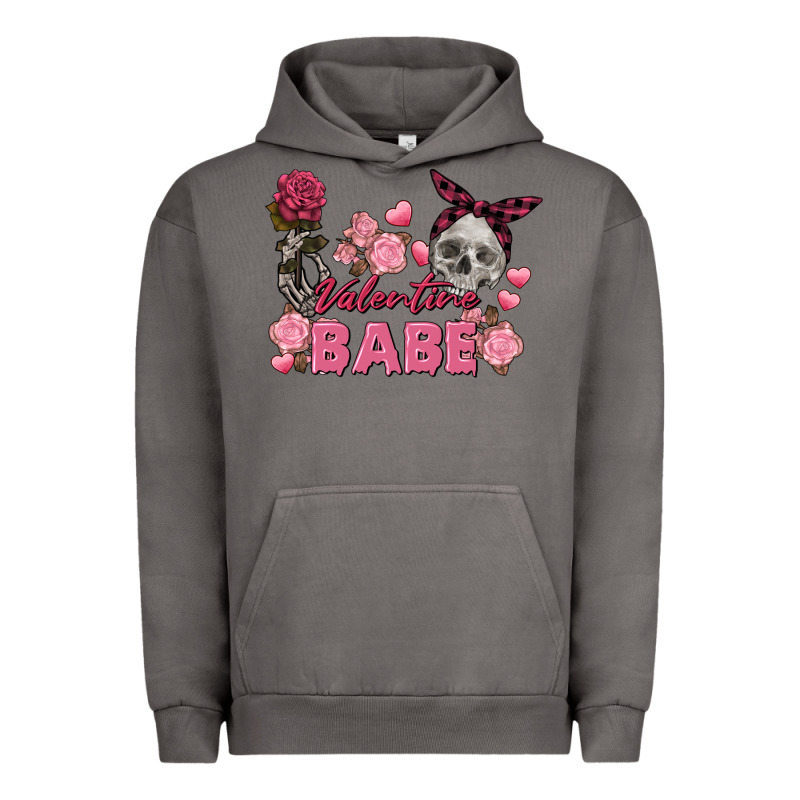 Valentine Babe Valentine's Day Skull Urban Hoodie by FaDigitalArtStudio | Teevron