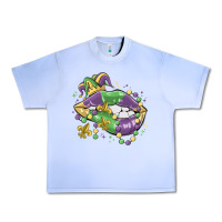 Grape Ice mardi gras lips Urban Heavy Tee - MaliasSmallBusiness